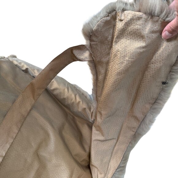 Jannson & Co Vintage Womens Tan Fur Cape Stole Wrap With Satin Lining & Hook Clo - Picture 8 of 8